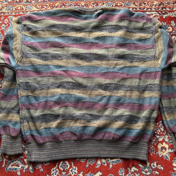 VINTAGE The Heartland Company Sweater Men Large Pullover Grandpa Cotton 3D - Picture 8 of 9